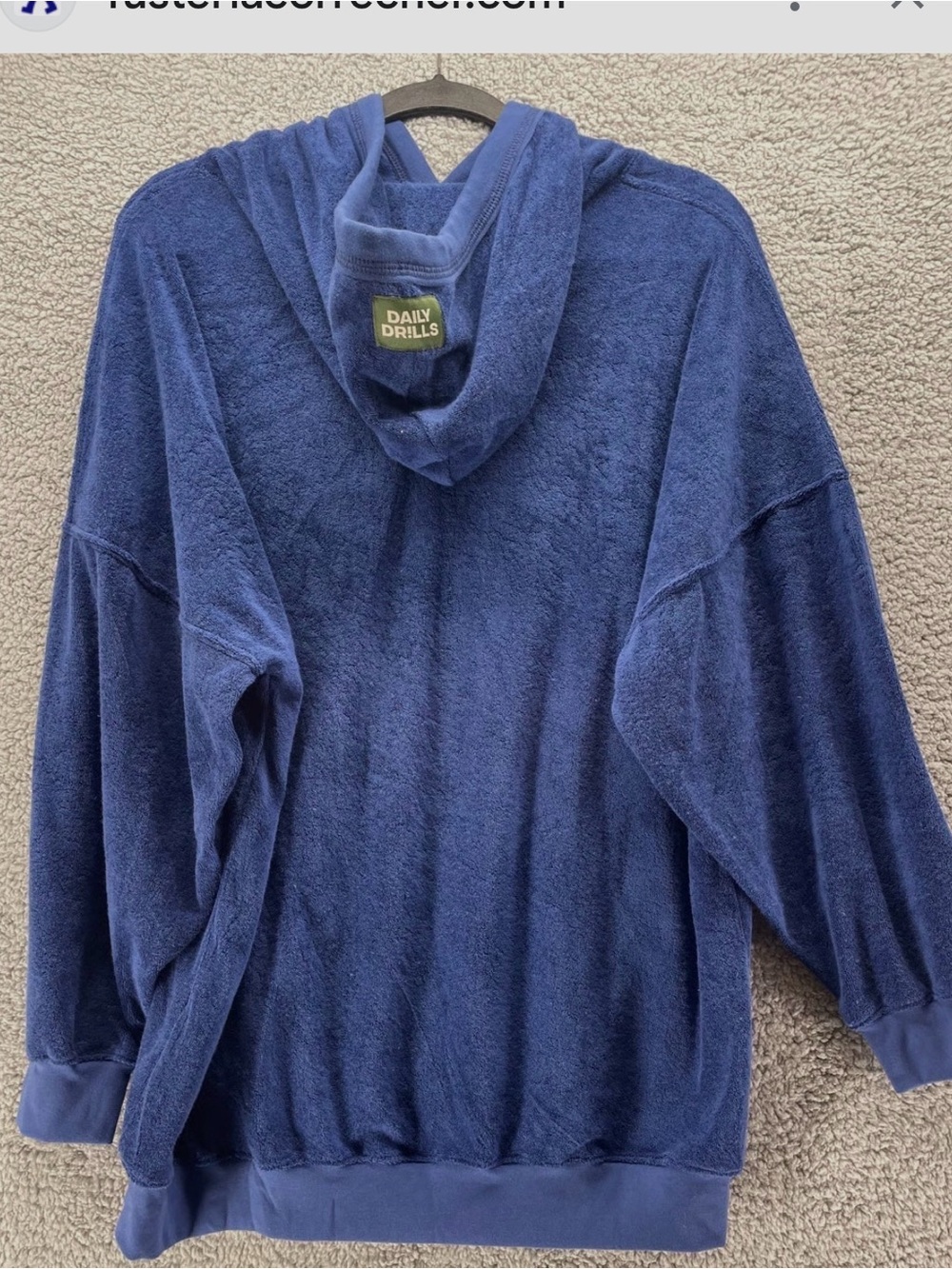 Daily Drills Blue Terry Zip-Up Hoodie